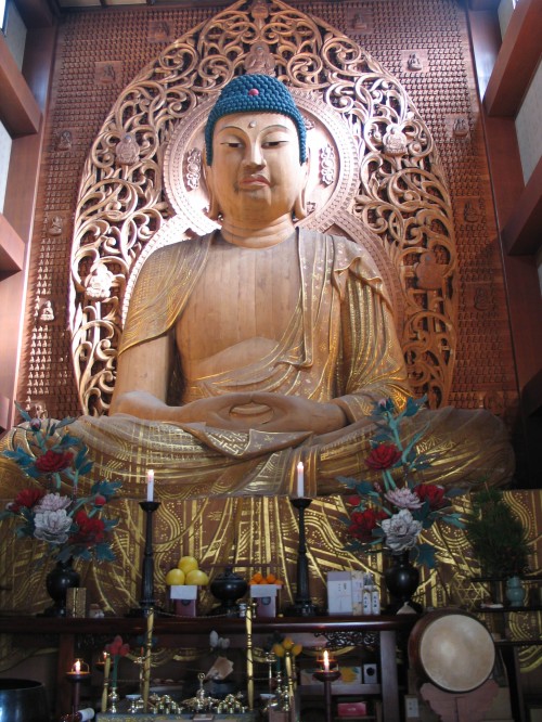 The largest wooden Buddha in Japan. 